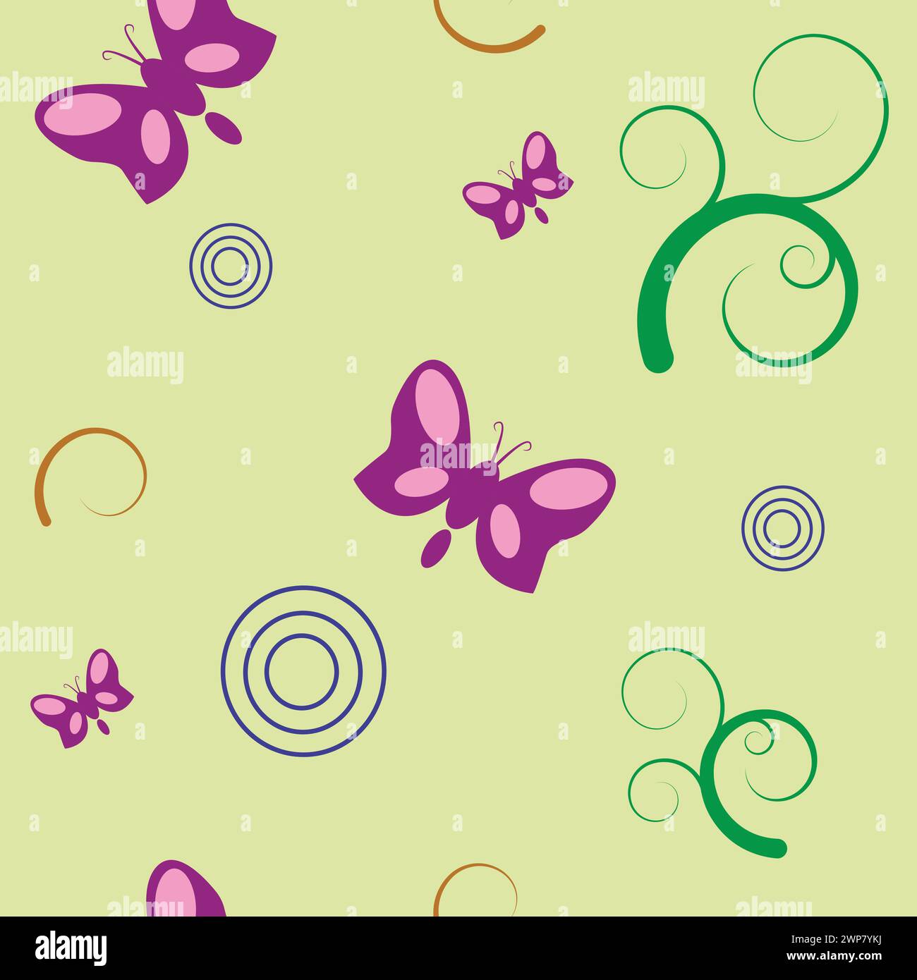 Schema a farfalla. Motivo senza cuciture con farfalla. Modello estivo per la stampa Illustrazione Vettoriale