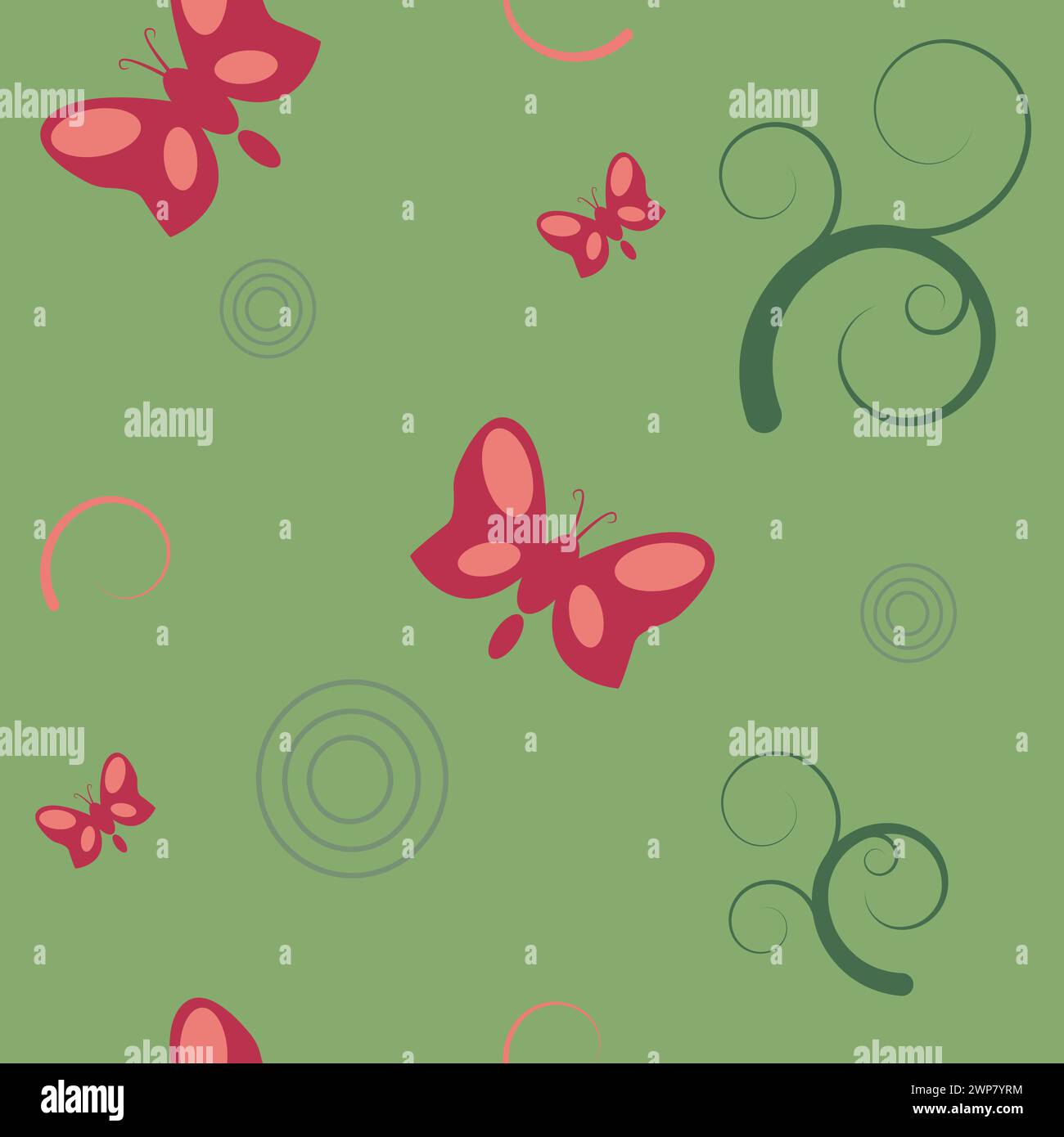 Schema a farfalla. Motivo senza cuciture con farfalla. Modello estivo per la stampa Illustrazione Vettoriale