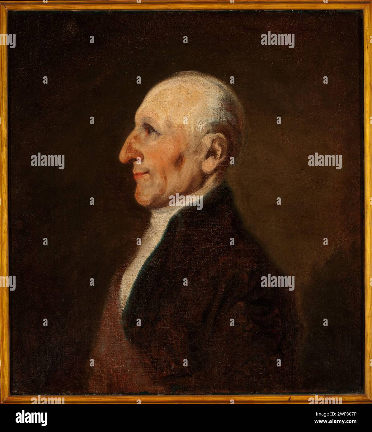 Ritratto del padre dell'artista; Micha intorno al 1837 (1835-00-00-1840-00-00-00); ritratti, ritratti degli uomini, ritratti nel busto, ritratti dal profilo, capelli grigi, vecchiaia, acquisto (provenienza), Łysina Foto Stock
