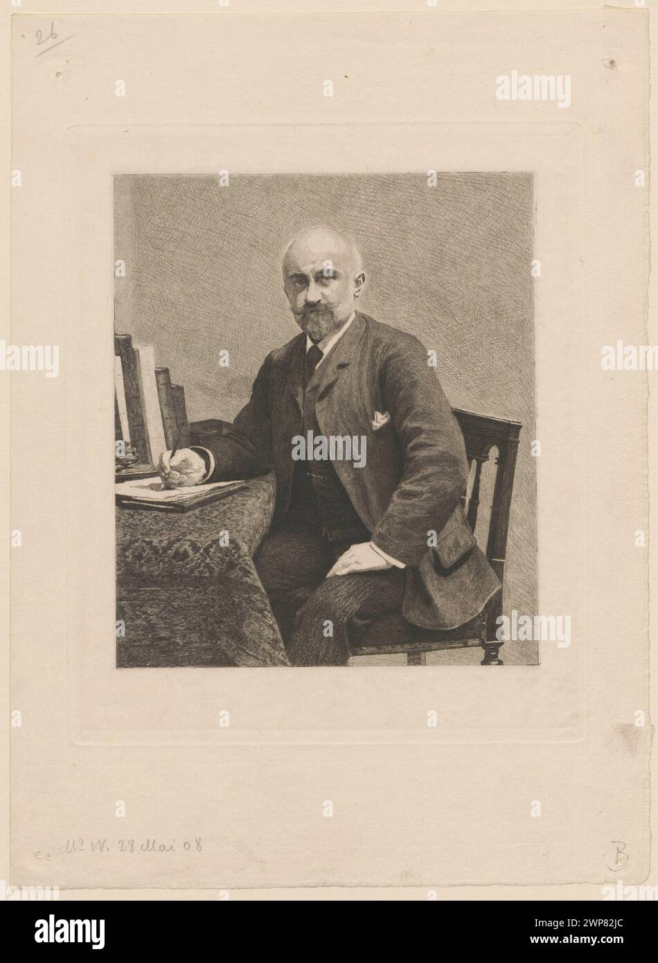 Portrait de M. Adolphe Jullien, Stan III; Jasi Ski, Feliks Stanis AW (1862-1901), Fantin-Latour, Henri (1836-1904), Clément, Albert (Parigi; infezione grafica, casa editrice; FL. CA 1860-1900); 1887 (1887-00-00-1887-00-00); Jullien, Adolphe (1840-1932) - iconografia, l'A art revue hebdomadaire illustée (Parigi, Londra - rivista - 1875-1907), Wellisz, Leopold (1882-1972), Wellisz, Leopold (1882-1972) - collezione francese (cultura), grafica francese, grafica polacca, grafica riproduttiva, critica musicale stampe di stato, scrittori, Polonia (cultura), ritratti, acquisto (provenienza) Foto Stock