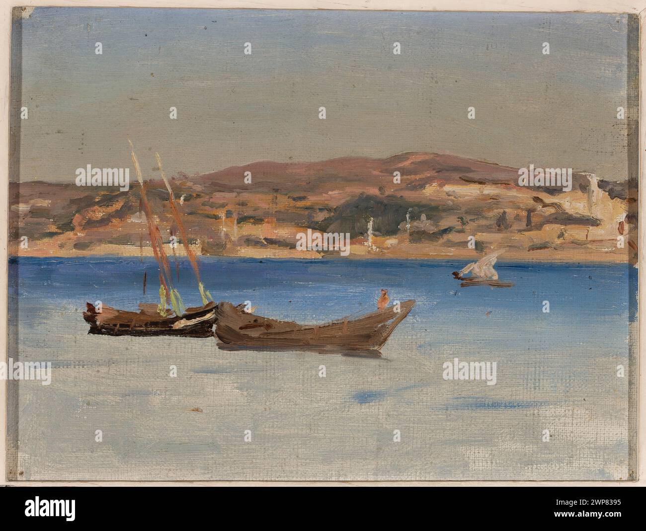 Un dipinto del 1901 di Jan Cieśki raffigurante Sentoria in Palestina, che riflette lo stile della giovane Polonia e conservato nelle collezioni d'arte statali di Varsavia. Foto Stock