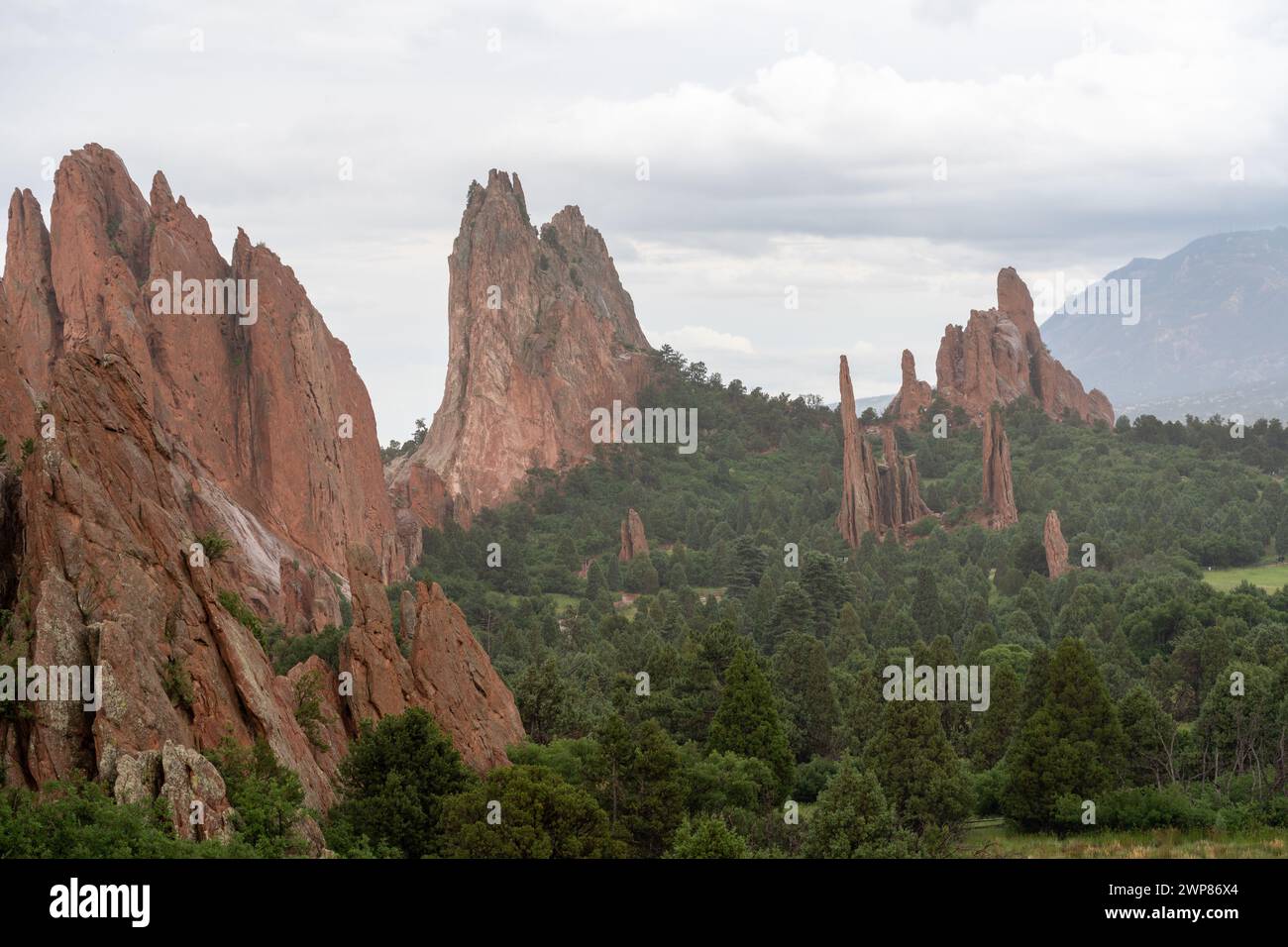 Una vista pittoresca del Giardino degli dei a Colorado Springs, Stati Uniti. Foto Stock