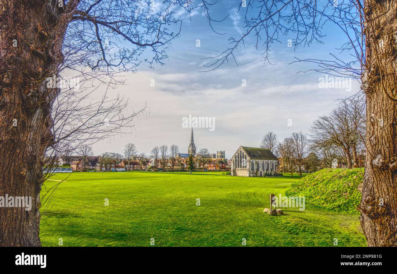 Monastero e cattedrale di Chichester Foto Stock
