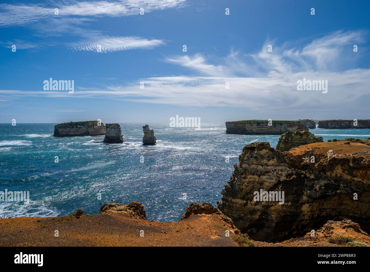 Bay of Islands, Great Ocean Road, Port Campbell National Park, Victoria, Australia Foto Stock