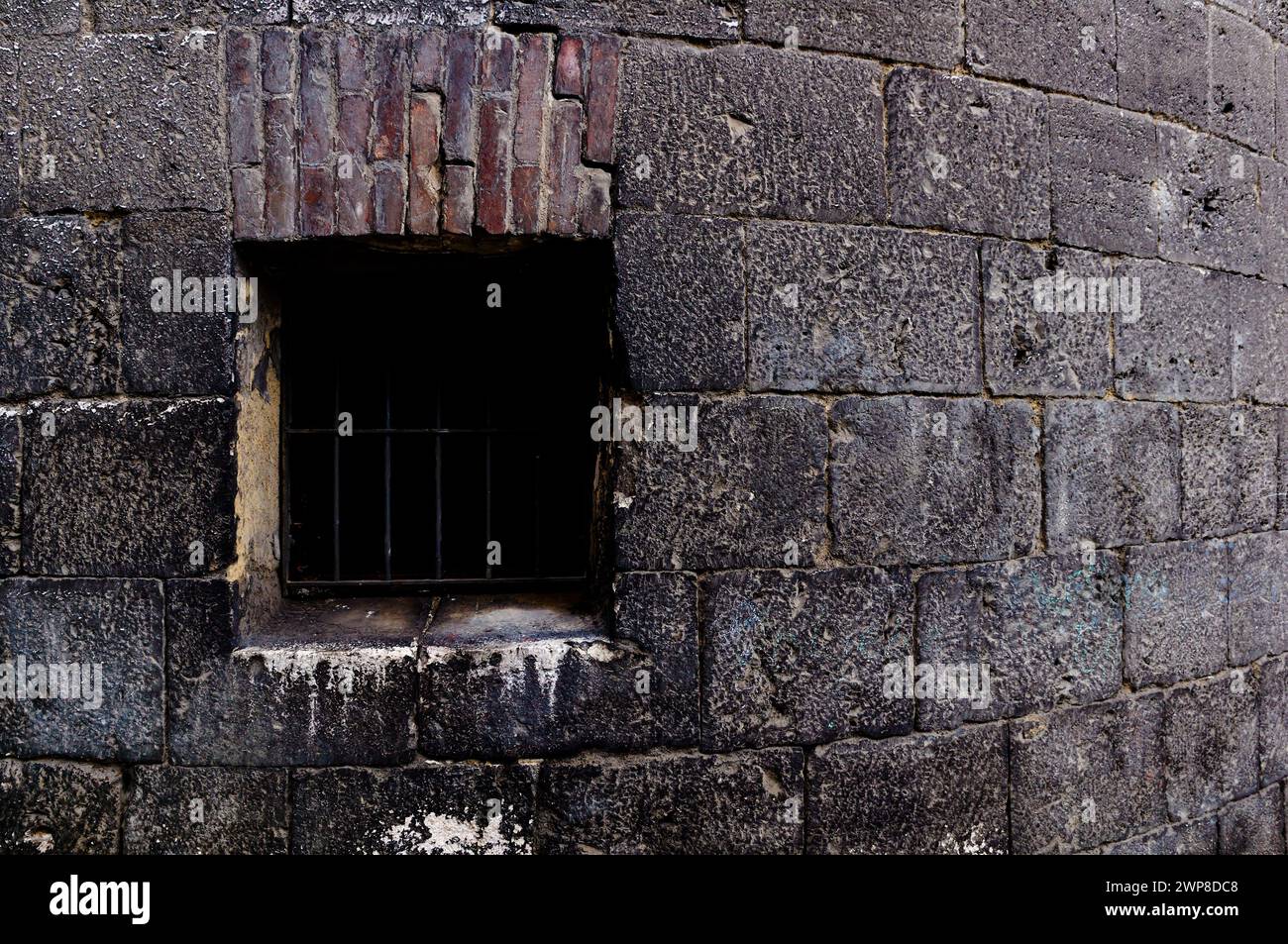 Vista della jaille dall'interno delle mura dell'edificio Foto Stock