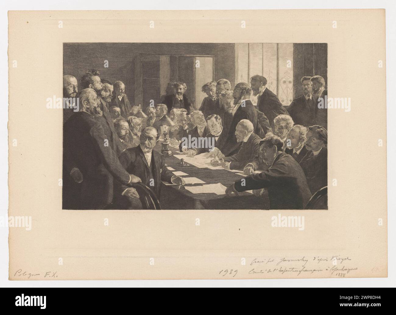 Le Comité de l'EXPOSITION FRAND C {C} AISE a Copenhague EN 1888; Jasi Ski, Feliks Stanis AW (1862-1901), Kroyer, Peder Severin (1851-1909), Wittmann CH. & Chardon CH., Edizioni (Parigi 1890 (1890-00-00-1890-00-00); Bonnat, Léon (1833-1922) - iconografia, Cazin, Jean Charles (1841-1901) - iconografia, Gazette des Beaux -Arts (rivista - Parigi - 1859-2002) - illustrazioni, Jacobsen, Carl (1811-1887) - iconografia, Klein, Vilhelm (1835-1913) 1851 - iconografia, 1909 1916 1849 pasteur, Louis (1822-1895) - iconografia, Proust, A. Foto Stock