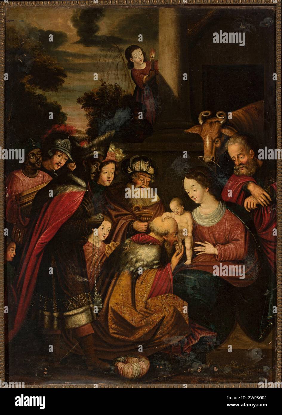 I tre Re; XVII secolo (1601-00-00-1700-00-00-00); Jerzmanowa (Hermsdorf) - una collezione, Extra -Re (iconogr.), scene bibliche, scene religiose, Sacra famiglia (iconogr.) Foto Stock