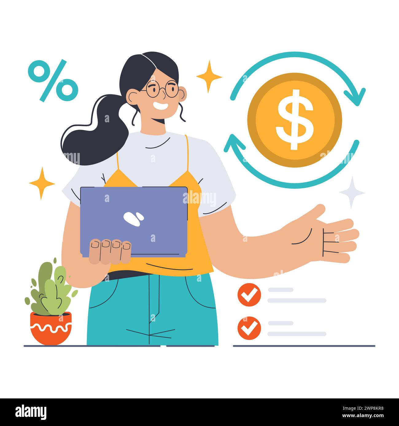 Gestione del debito. Organizzazione, monitoraggio e pagamento dei debiti. Pianificazione finanziaria e definizione del budget. Sviluppo della strategia di pagamento. Illustrazione vettoriale piatta Illustrazione Vettoriale