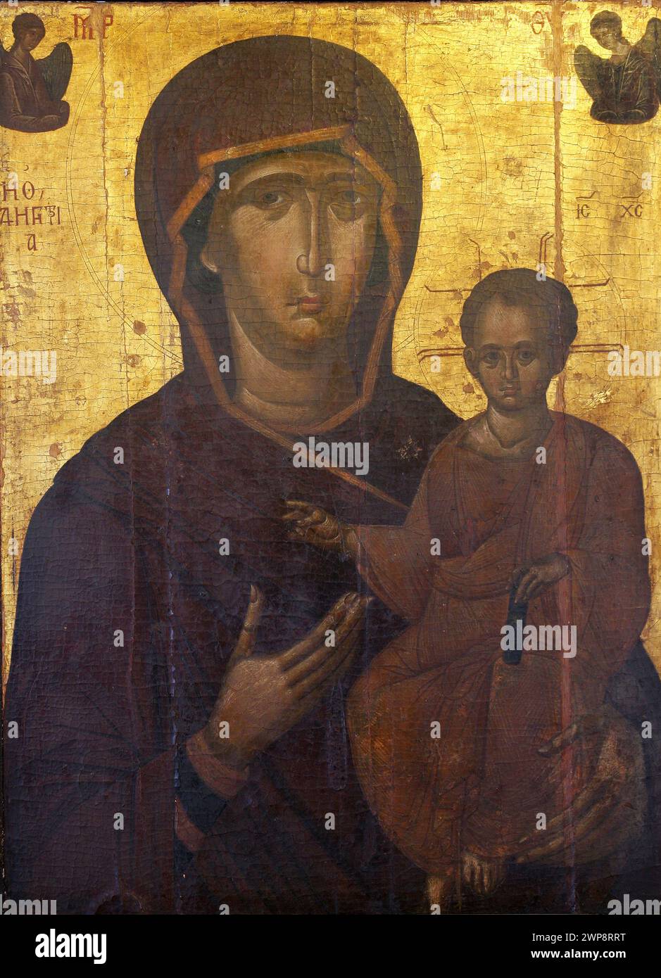 Vergine di Hodegetria, icona nella Chiesa di tutti i Santi, Korcula, Croazia Foto Stock