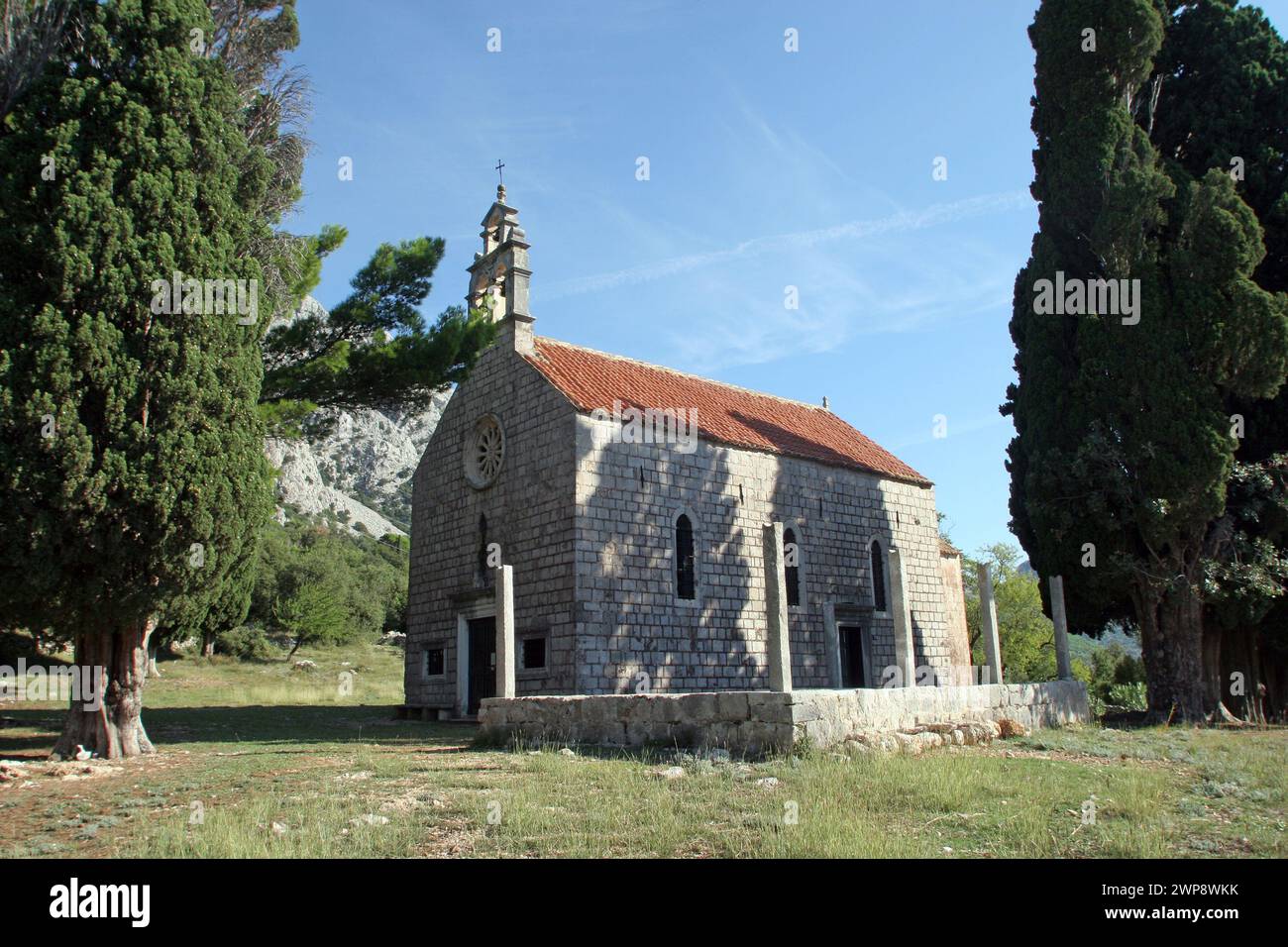 Chiesa nostra Signora del Carmelo a Orebic, Croazia Foto Stock