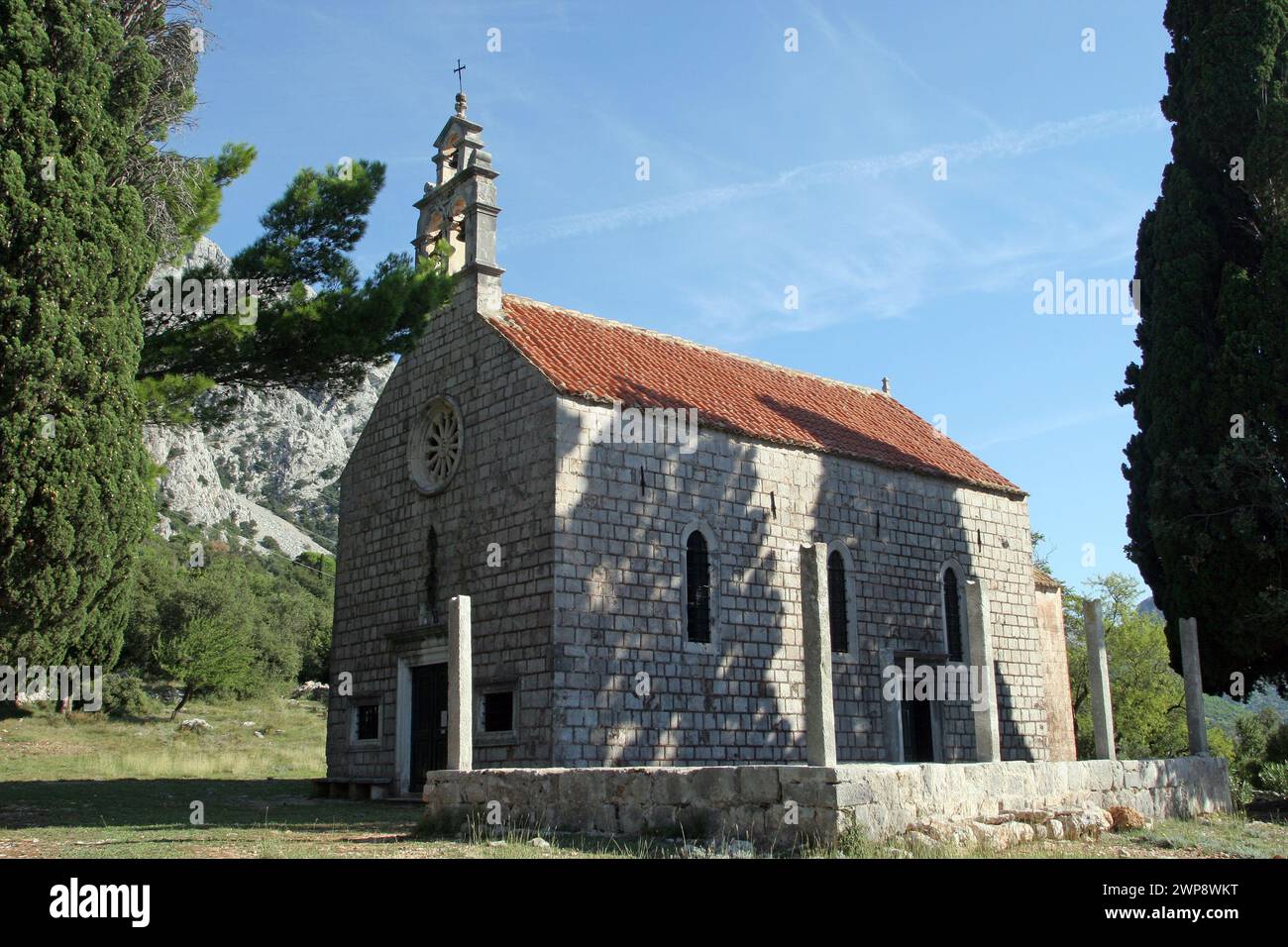 Chiesa nostra Signora del Carmelo a Orebic, Croazia Foto Stock