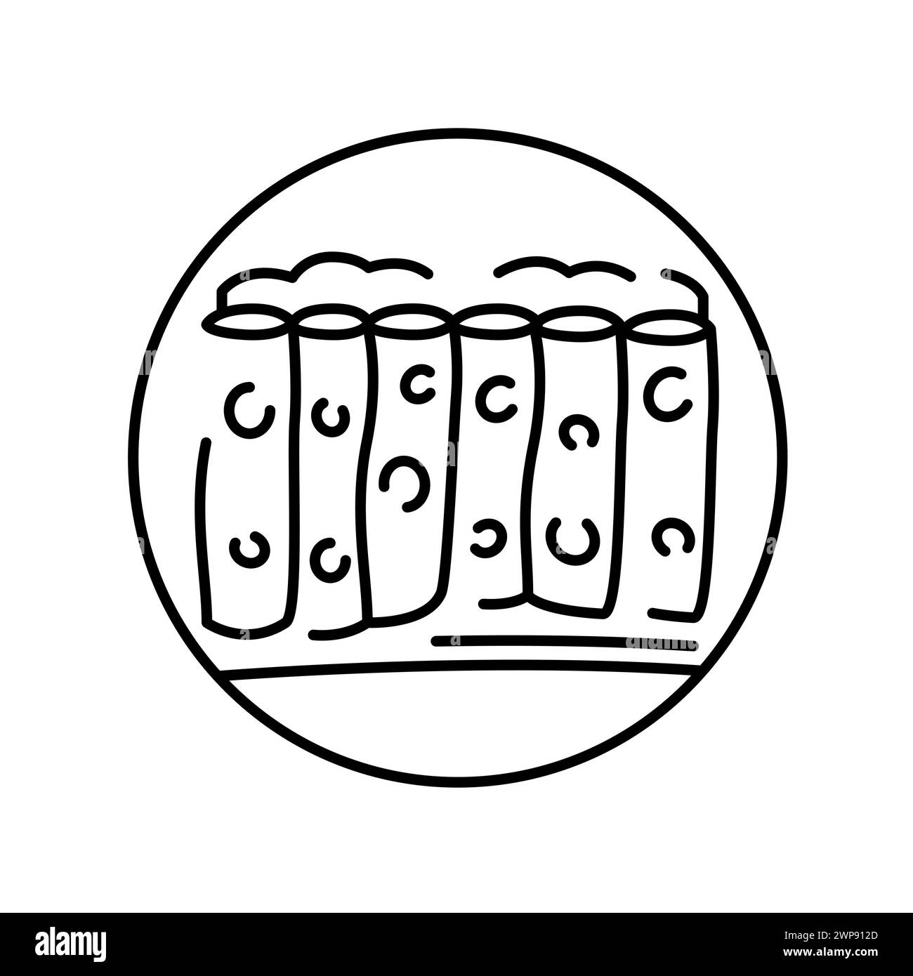 Icona linea colore tessuto. Organizzazione nell'organismo. Elemento isolato vettore. Tratto modificabile. Illustrazione Vettoriale