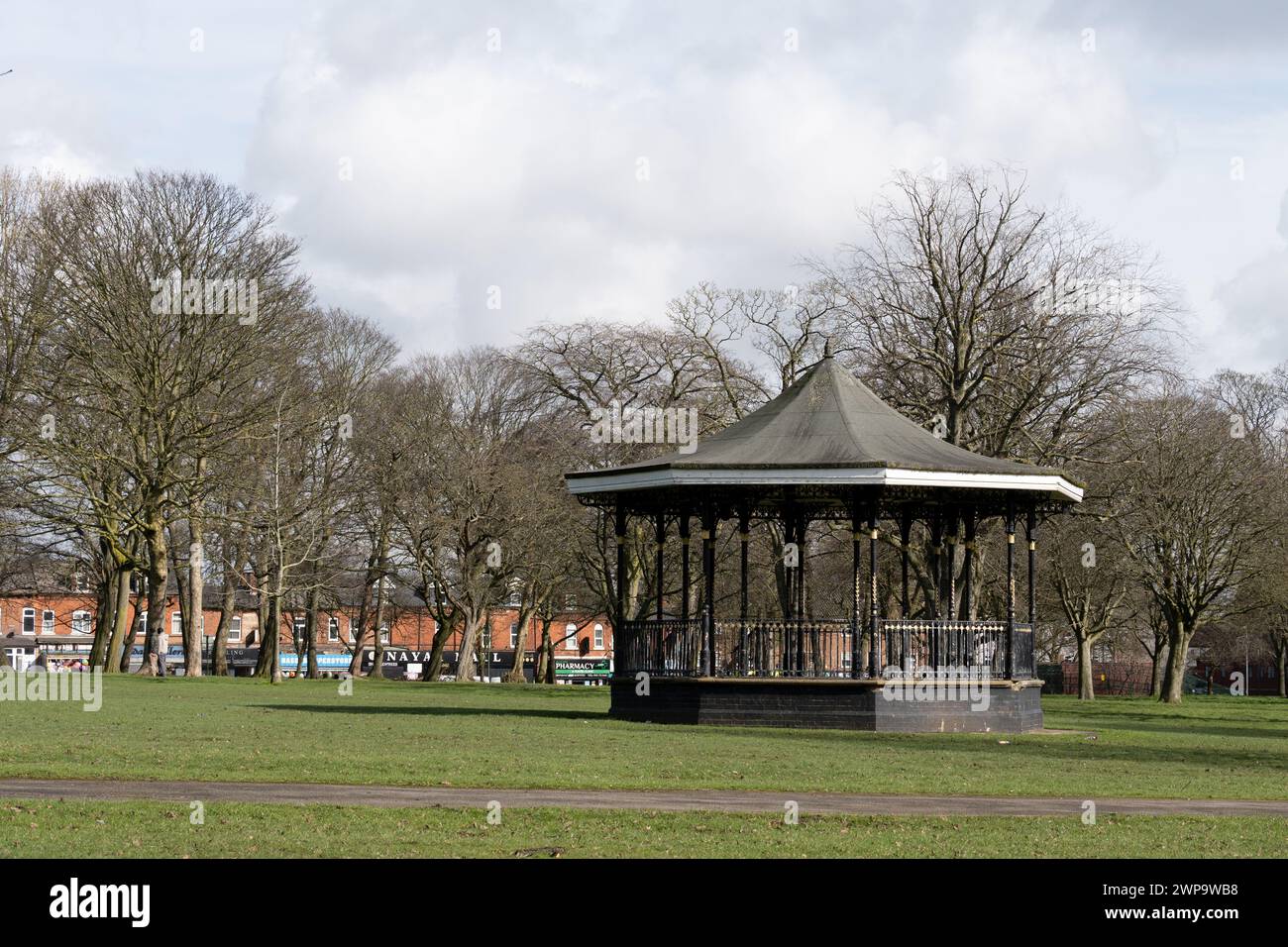 La tribuna, Small Heath Park, Birmingham, West Midlands, Inghilterra, REGNO UNITO Foto Stock