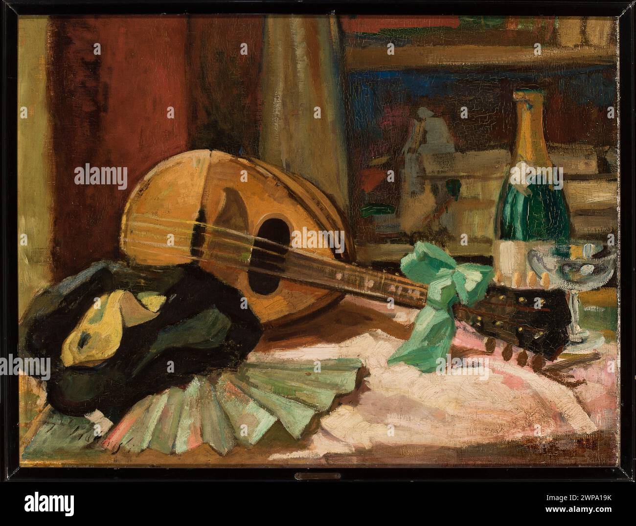Natura morta con mandolino; Makowski, Tadeusz (1882-1932); prima del 1932 (1882-00-00-1932-00-00); pittura contemporanea, natura morta, messaggio (provenienza), École de Paris (stile) Foto Stock