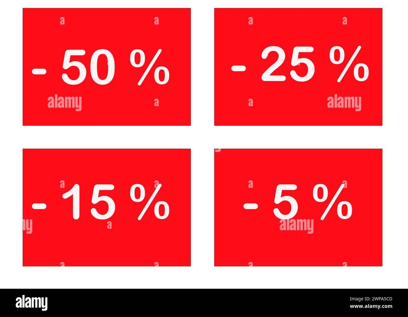 Etichette per gli sconti Foto Stock