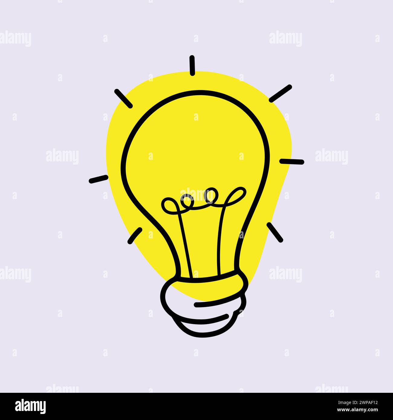 Icona del vettore della lampadina icona idea della lampadina Illustrazione Vettoriale