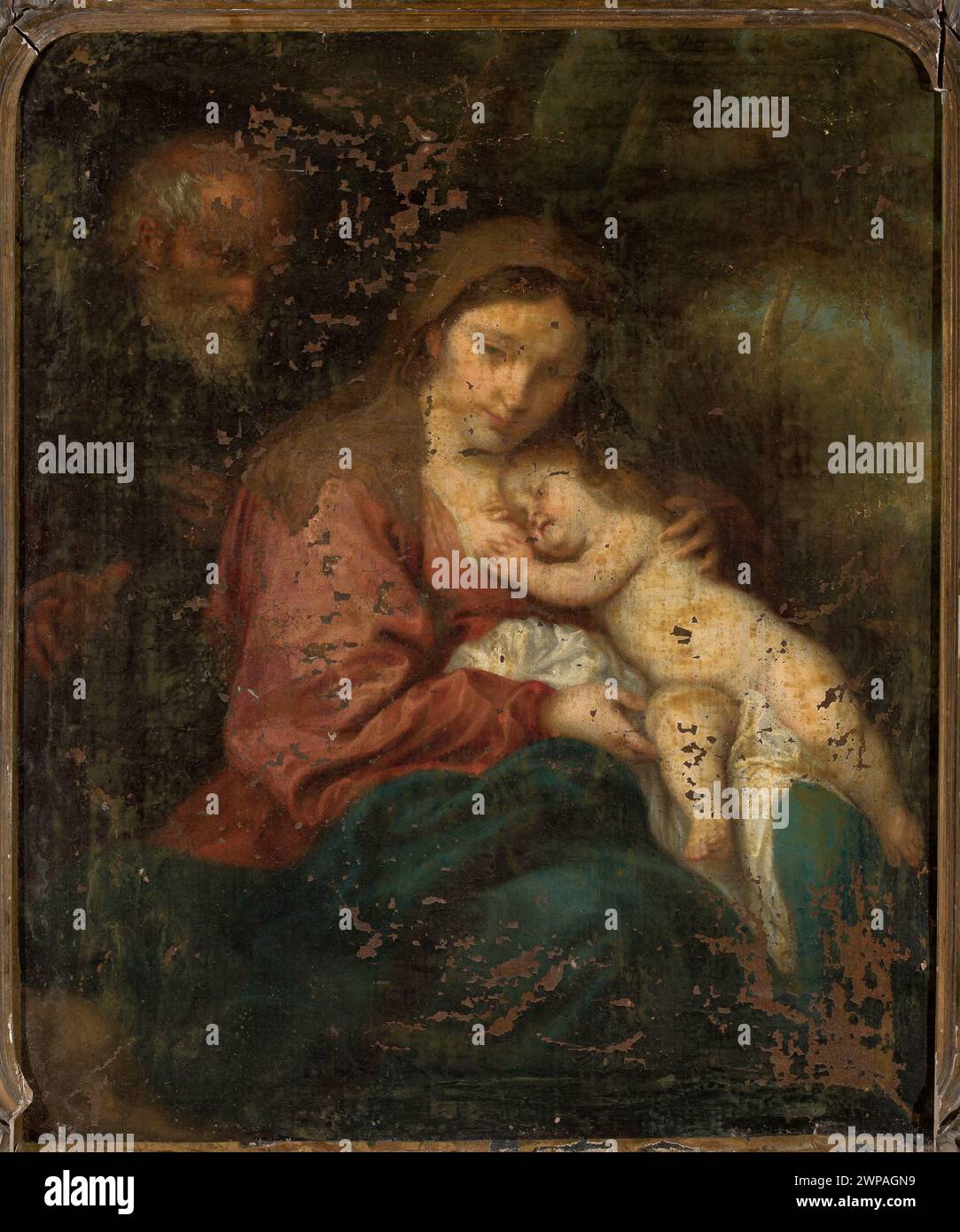 Questa famiglia; Dyck, Anthony Van (1599-1641); XIX secolo (1801-00-00-1900-00-00-00-00);copie, pittura fiamminga, scene religiose, Santa famiglia (Bibbia) Foto Stock