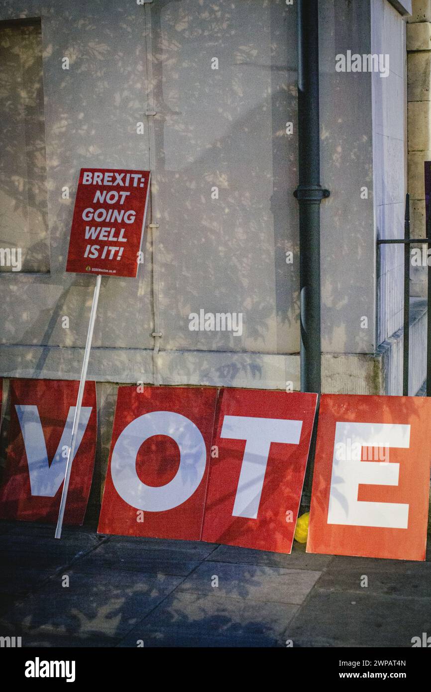 Segno che la Brexit non sta andando bene Foto Stock