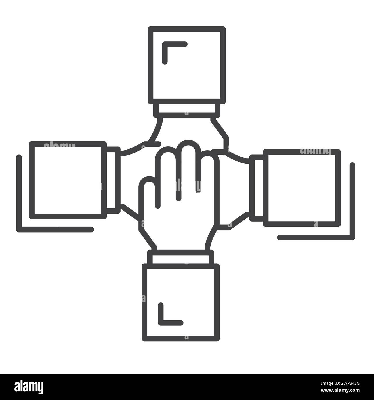 Design dell'icona illustrazione vettoriale del lavoro di squadra Illustrazione Vettoriale