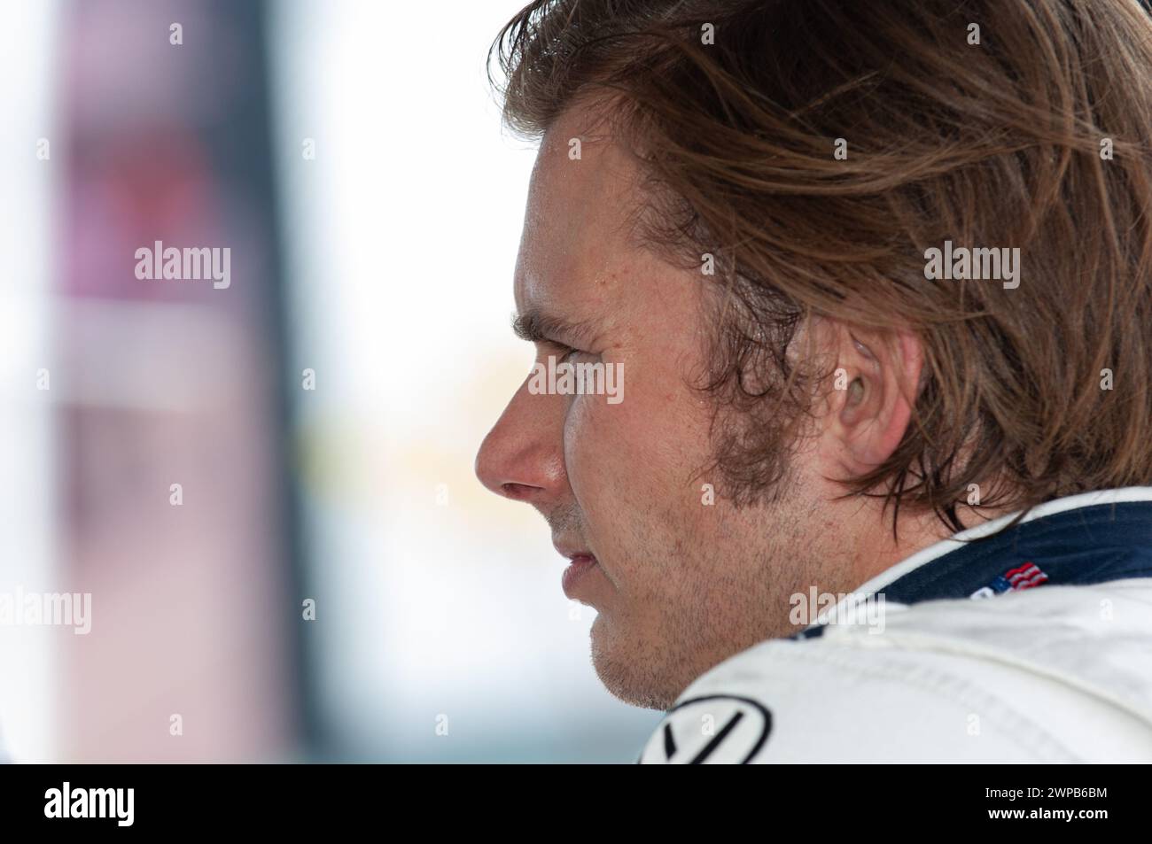 Il pilota di IndyCar Dan Wheldon alla Honda Indy Toronto, 2009 Foto Stock