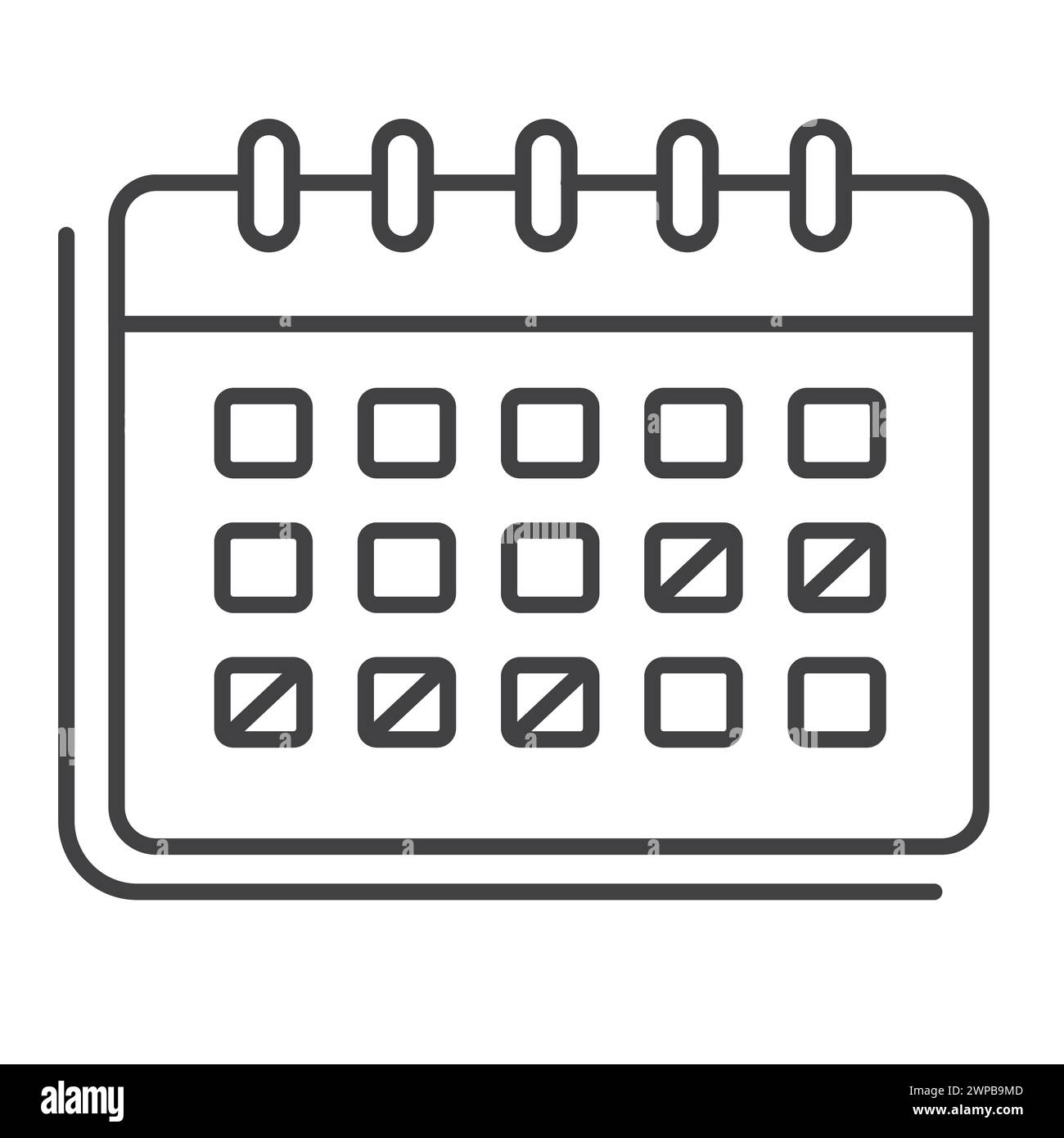 Giorni di pausa calendario disegno icona illustrazione vettoriale Illustrazione Vettoriale