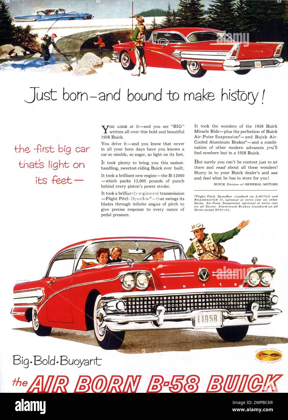 1958 Buick Century ad - Air Born B-58 Buick - General Motors Ads Foto Stock