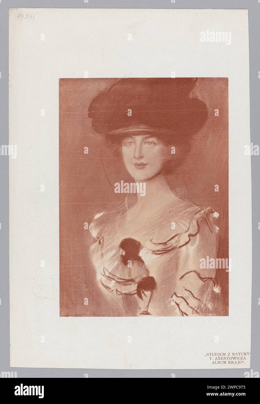 Questo pastello dell'inizio del XX secolo di Teodor Axentowicz è uno studio per natura, che mostra paesaggi naturali, fogliame e osservazione artistica dell'ambiente. Foto Stock