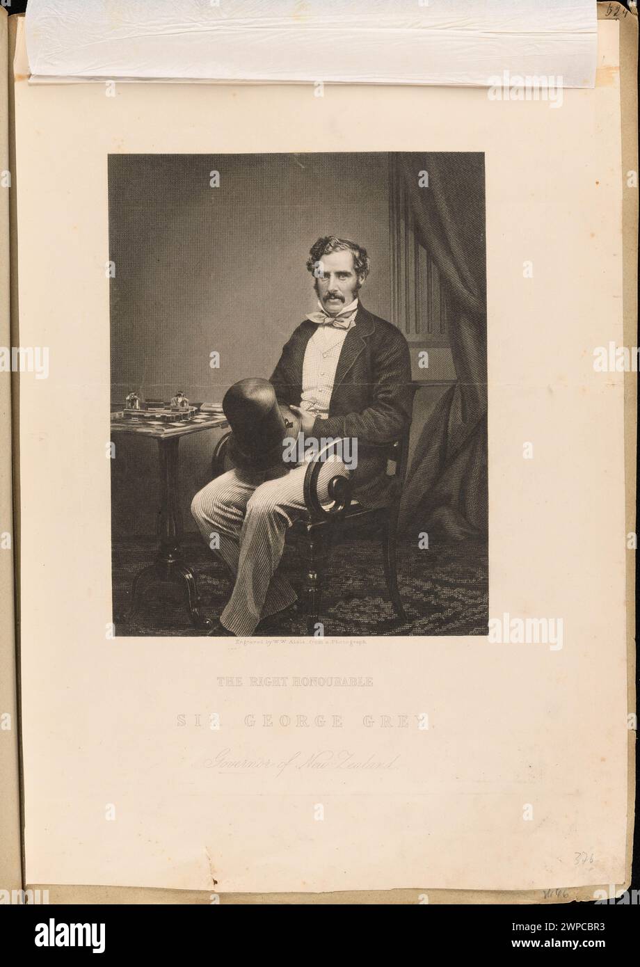 Ritratto del governatore della nuova Zelanda Sir George Gray; Alais, William Wolfe (FL. 1828-1861), sconosciuto, London Joint Stock Newspaper Co.. (Londra; Editore; FL. CA 1858-186.); 1861 (1861-00-00-1863-00-00); Foto Stock