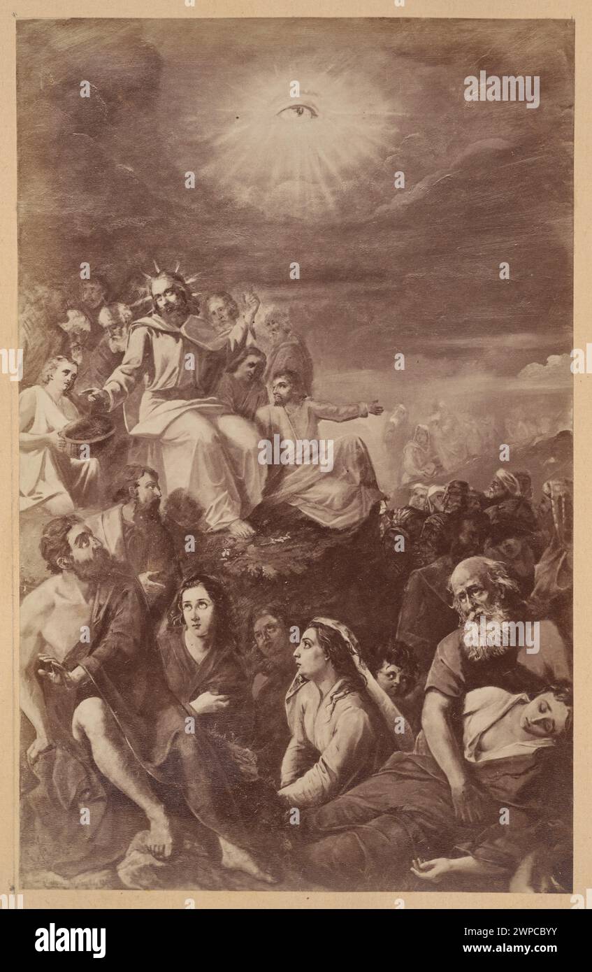Fotografia del dipinto "Divina Provvidenza" di Ignacy Jasiński (1833-1878), raffigurante l'opera d'arte installata nella chiesa di San Karol Boromeusz in via Chłodna, Varsavia, scattata intorno al 1880. Foto Stock