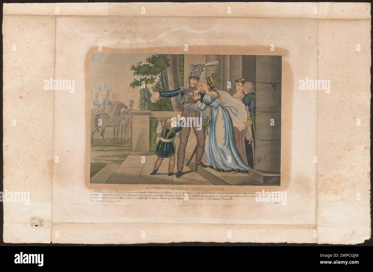 Collezione 1822-1839 che illustra il principe Józef Poniatowski, i bambini, la famiglia, l'esercito e l'era napoleonica, tra cui iconografia e scene d'addio. Foto Stock