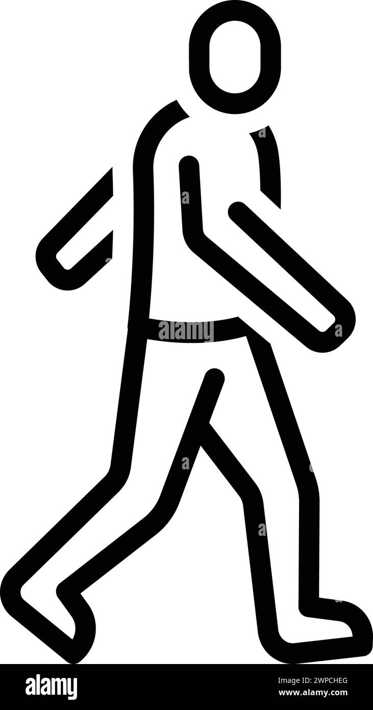 Icona per camminare, saunter Illustrazione Vettoriale