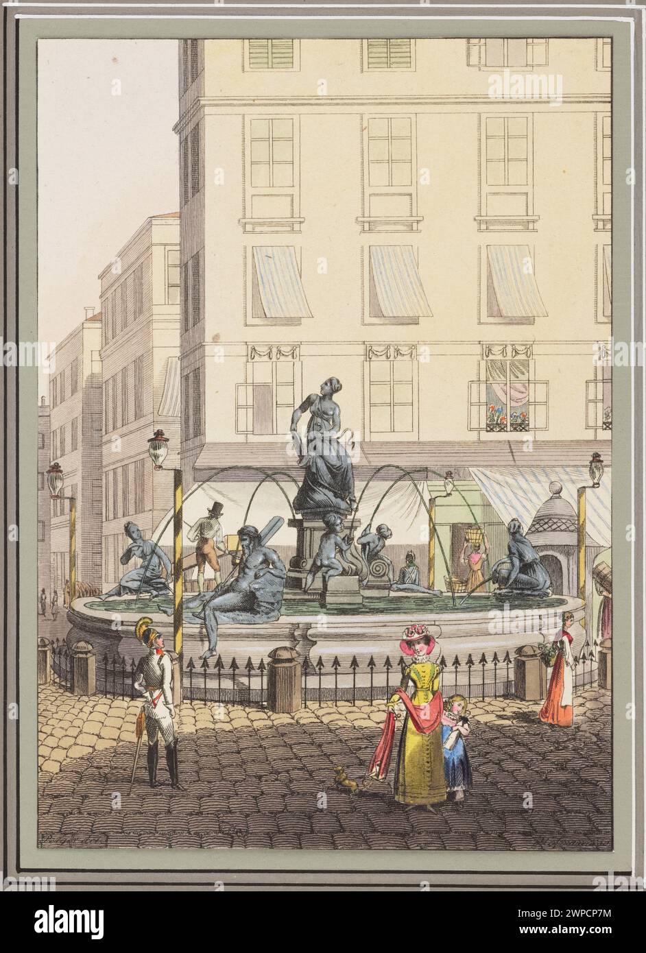 35) Fontana Donner al Neue Markt di Vienna; Mollo, tranquillo (1767-1837), pergamena, Sigmund Ferdinand von (1778-1841), 1818 o 1823 (1818-00-00-1823-00-00-00-00); Foto Stock