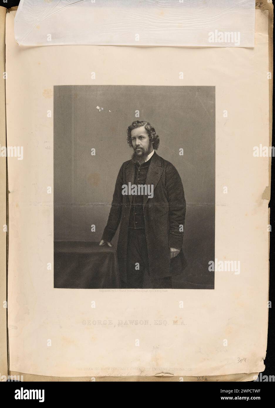 Questo ritratto di George Dawson fu dipinto tra il 1858 e il 1870 da Daniel John Pound e Horatio Nelson King, pubblicato dal London Joint Stock Newspaper Co., riflettendo la ritrattistica europea della metà del XIX secolo. Foto Stock