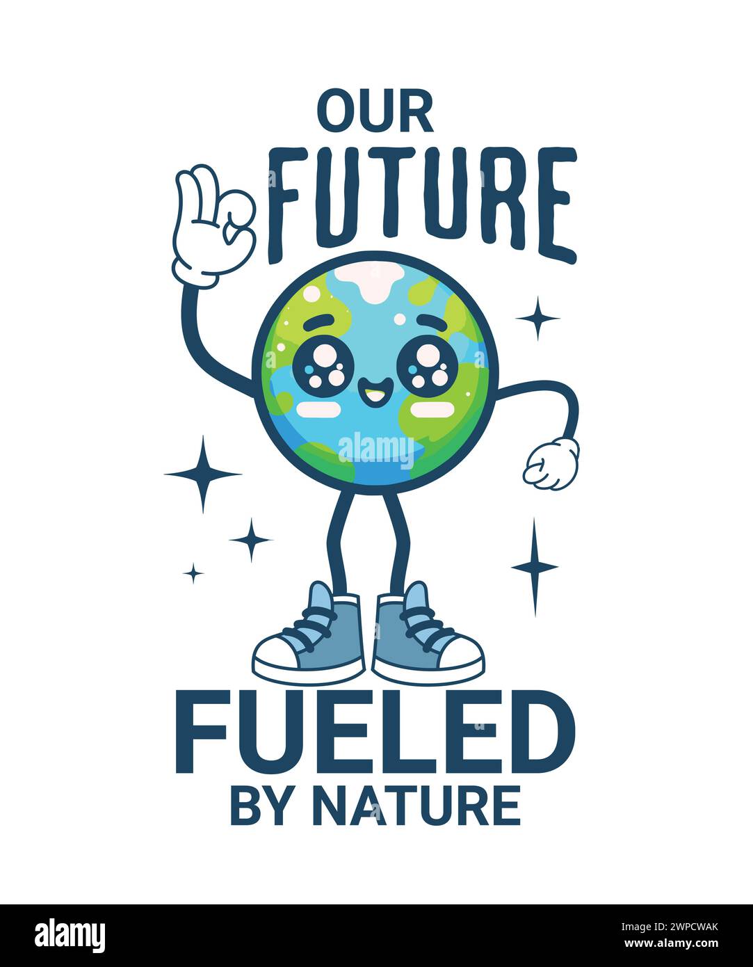 Design T-shirt Earth Day Illustrazione Vettoriale