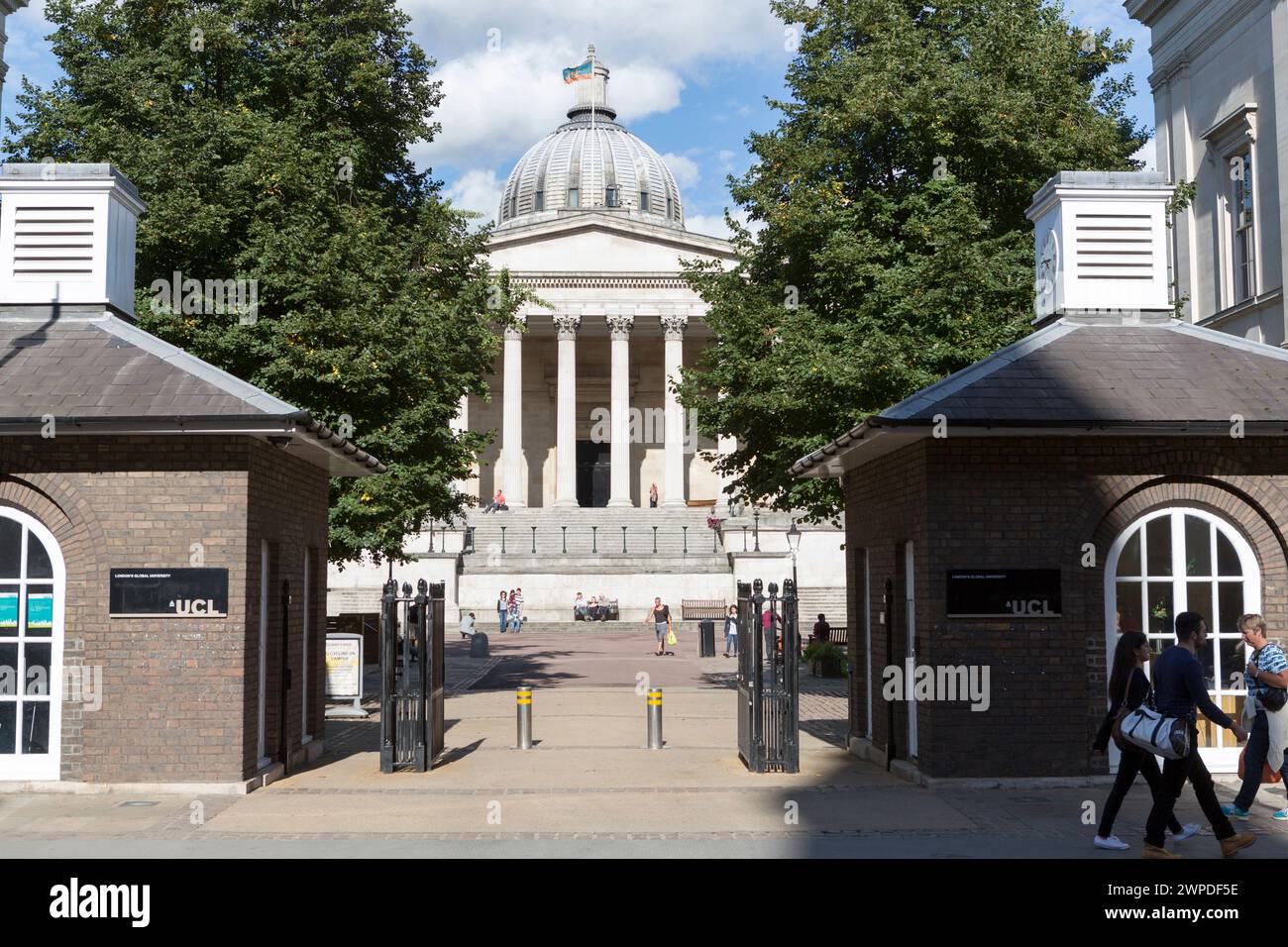 Regno Unito, Londra, ingresso principale dello University College di Londra. Foto Stock