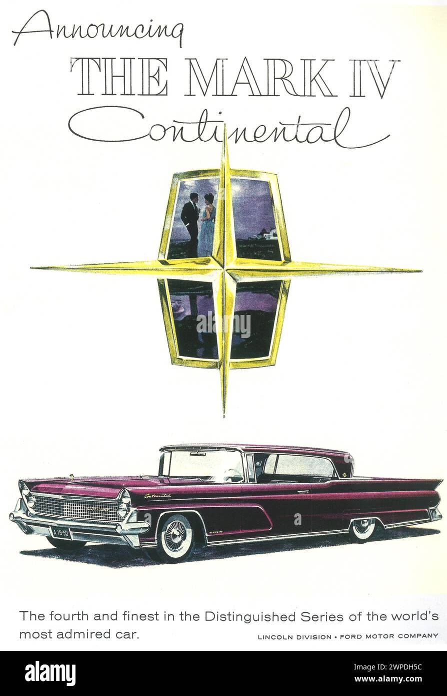 1958 Lincoln Continental Mark IV ad Foto Stock
