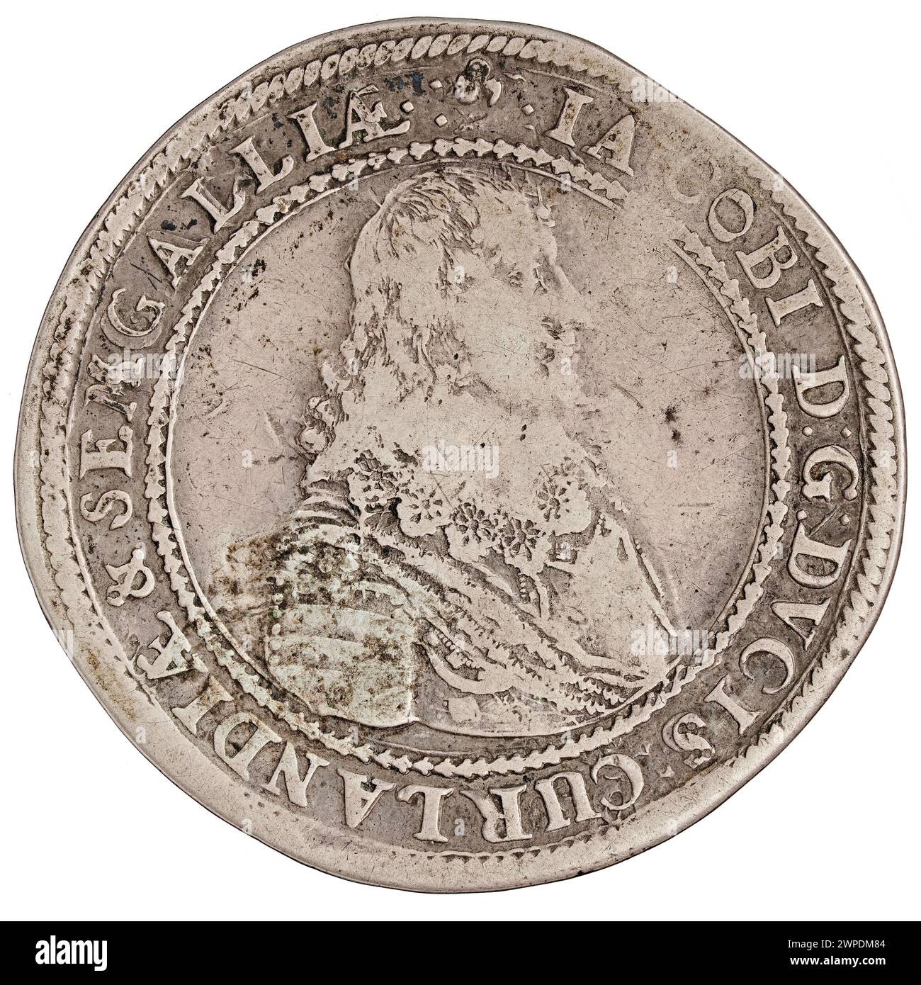 1645 monete d'argento thaler coniate sotto il duca Jakub Kettler di Curlandia e Semigallia. Foto Stock