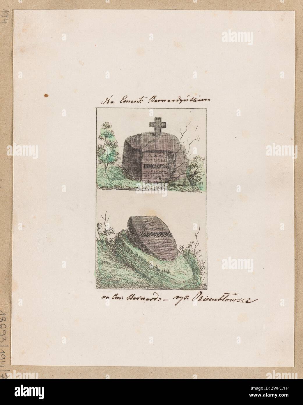 Tombe nel cimitero Bernardino di Vilnius; Zawiebłowski, Józef (1805-1878), Wyłybłowski, Józef (Vilnius; impianto litografico; 1833-1863); 1847-1863 (1847-00-00-1863-00-00); Foto Stock