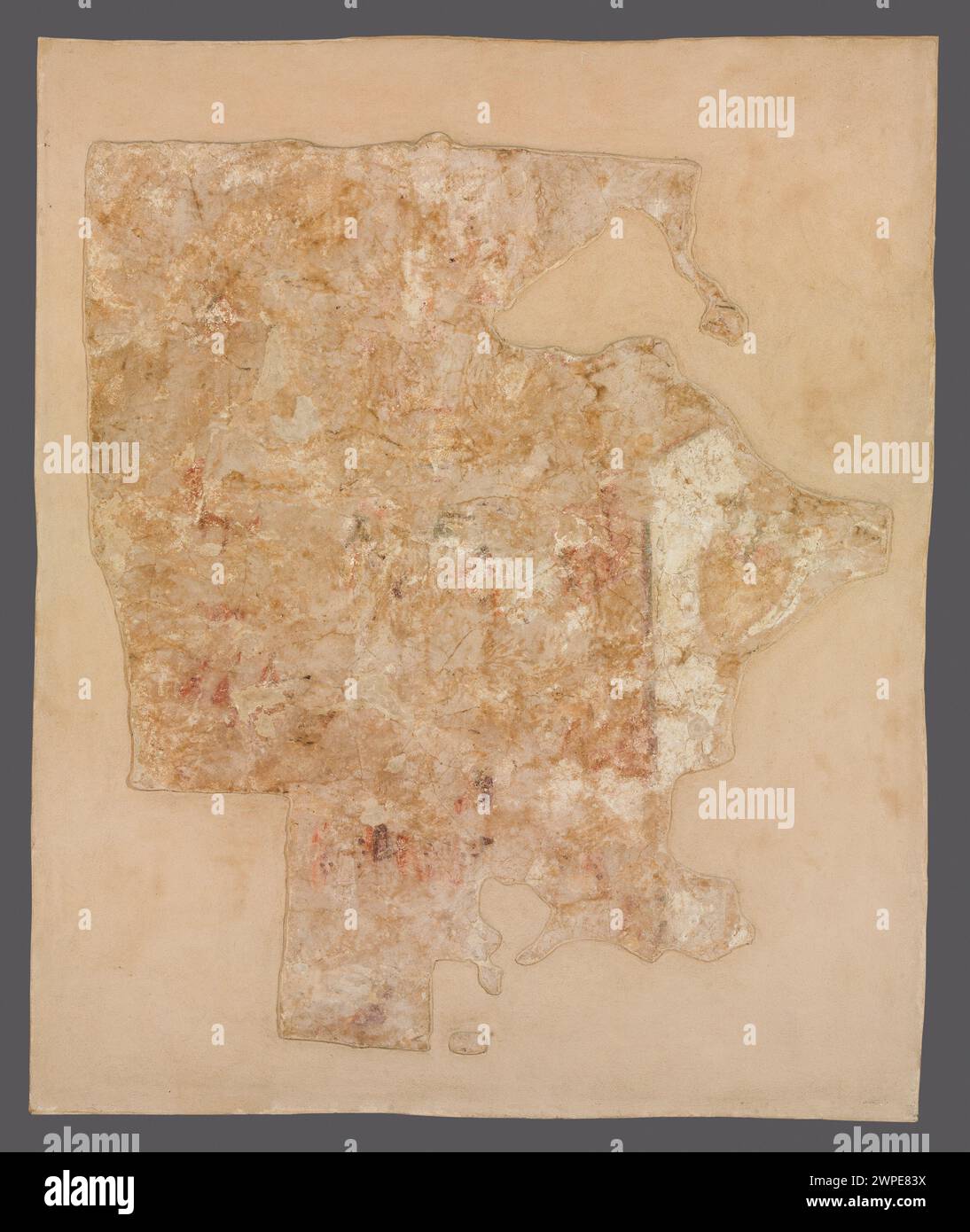 Frammento di pittura murale di Faras, Sudan, che mostra un sommo sacerdote dell'Antico Testamento (Zachariasz o Aaron), VIII-IX secolo, registrato durante gli scavi polacchi. Foto Stock