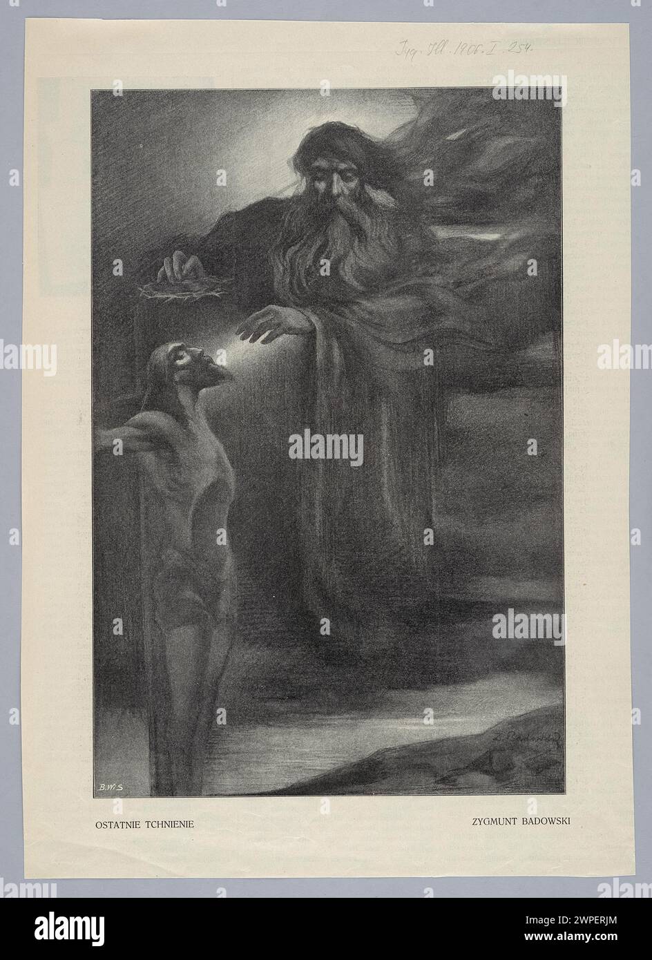 Riproduzione di immagini: Zygmunt Badowski (1875-1959), ultimo respiro; Z: 'Tygodnik Ilustrowany' 1906, No. 14 (7 aprile), p. 254; Wierzbicki B. e S-ka (Varsavia; Graphic Zaki; 1897-1944), Tygodnik Ilustrowany (Varsavia; rivista; 1859-1939); 1906 (1906-00-00-1906-00-00); Foto Stock