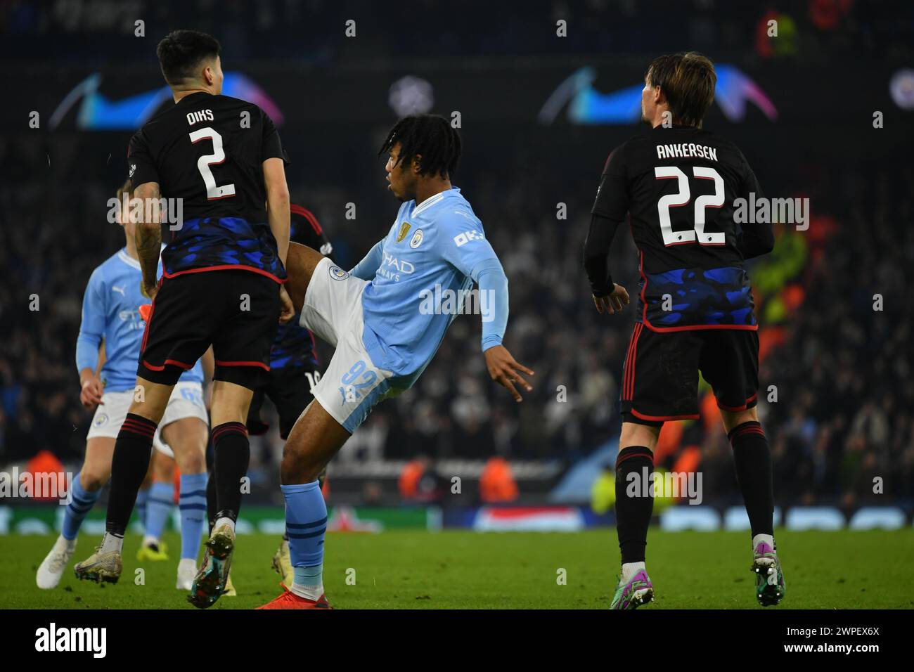 MANCHESTER, REGNO UNITO. , . Partita di Champions League tra Manchester City e Copenhagen, City of Manchester Stadium, 6 marzo 2024, foto e copyright Anthony STANLEY/ATP Images (STANLEY Anthony/ATP/SPP) credito: SPP Sport Press Photo. /Alamy Live News Foto Stock