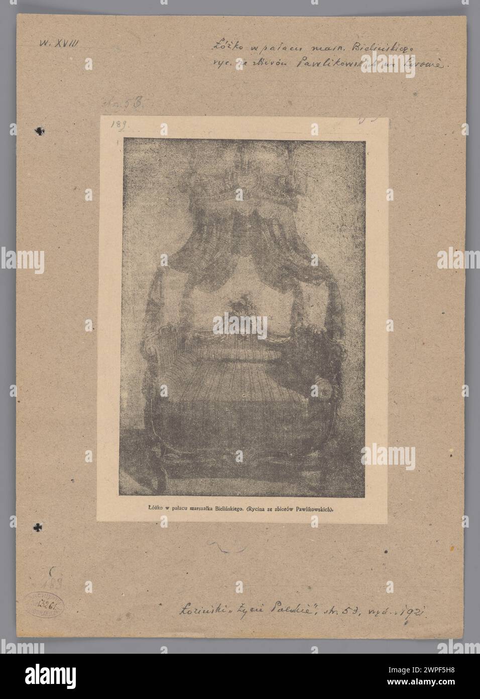 Incisione delle collezioni Pawlikowski del 1921 dal titolo "nel ritmo della marcia del bianco", che mostra i lavori e la composizione dettagliati. Foto Stock