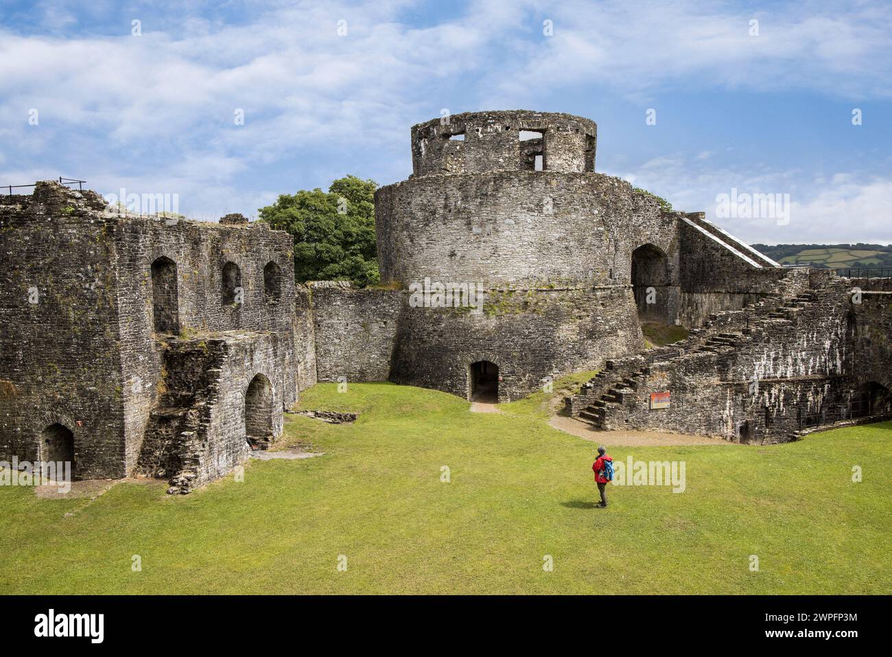 Castello in rovina, Dinefwr, Galles, Regno Unito Foto Stock