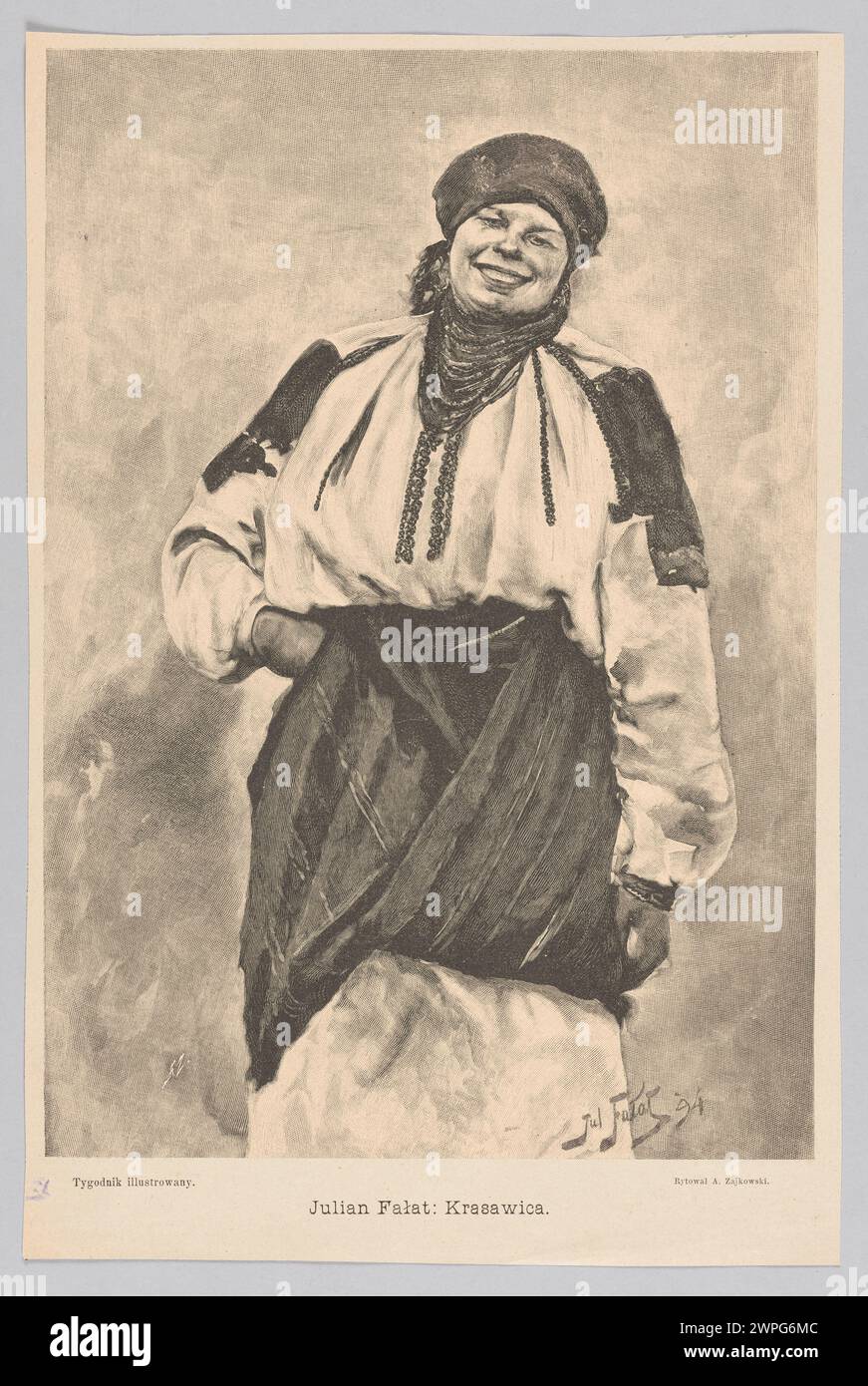 Un'illustrazione del 1894 intitolata "Krasawica" di Julian fa apparve in Tygodnik Ilustrowany, numero 49, 8 dicembre, a Varsavia. Foto Stock