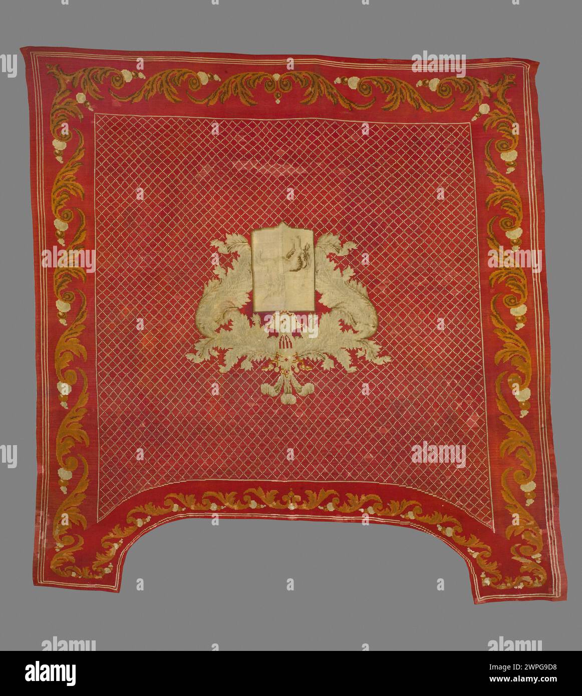 Sella per cavalli degli anni '1930, realizzata in materiali tessili, progettata per ammortizzare e garantire il massimo comfort durante la guida. Foto Stock