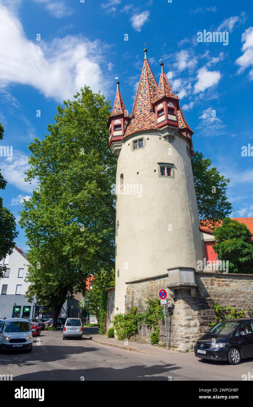 Diebsturm Thieves Tower Lindau Bodensee Schwaben Bayern, Baviera Germania Foto Stock