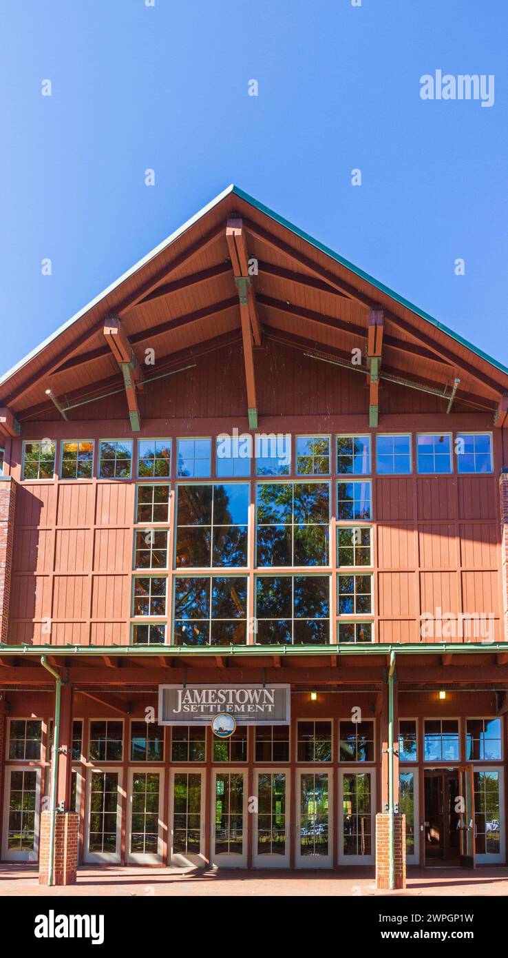 Museo di storia vivente dell'insediamento di Jamestown nel Colonial National Historical Park in Virginia. Foto Stock