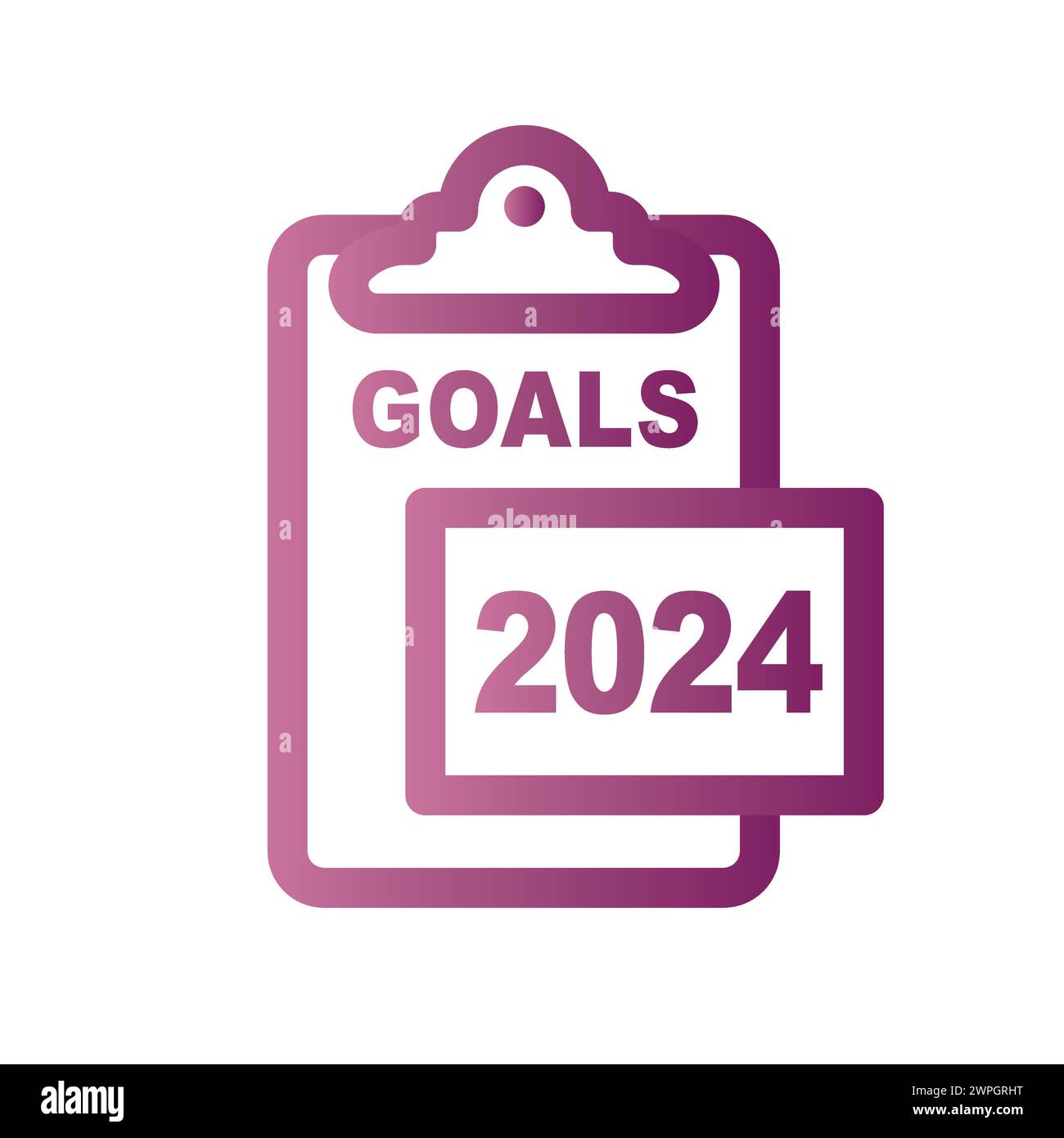 2024 design vettoriale SMART Goals con varie parole chiave Smart Goal Illustrazione Vettoriale