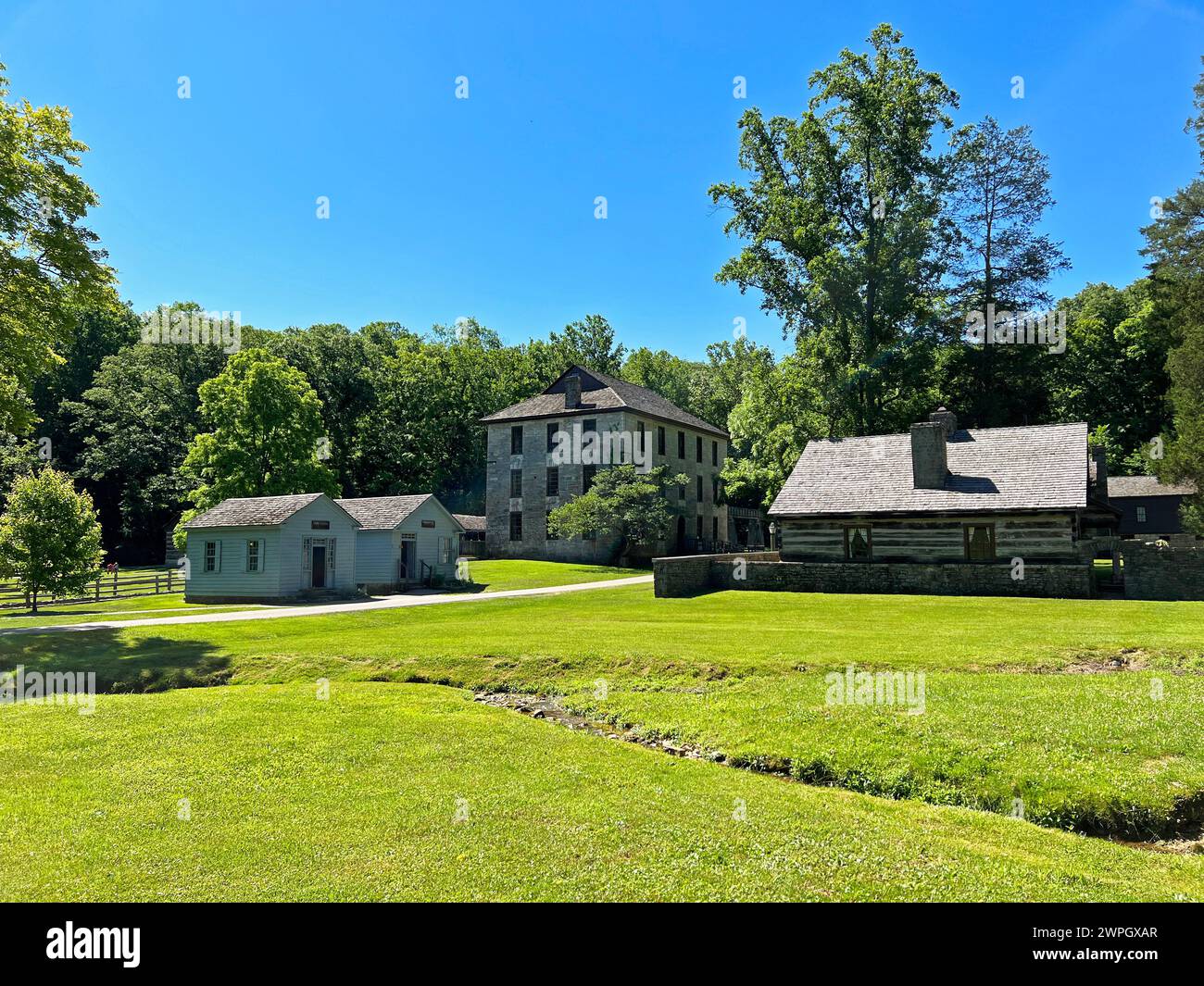 1800 edifici storici nello Spring Mill State Park Foto Stock