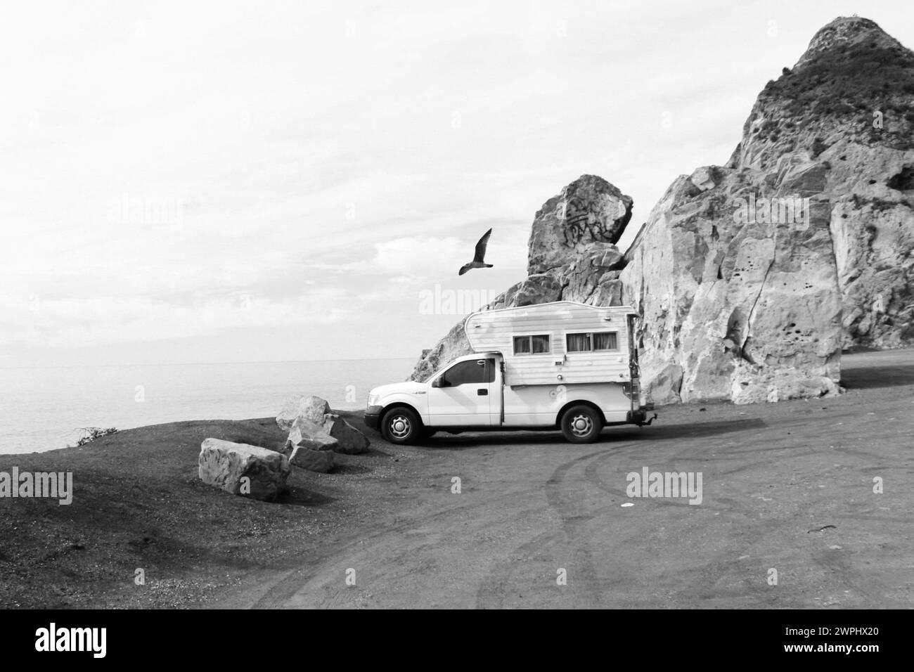 campeggio sulla spiaggia Foto Stock